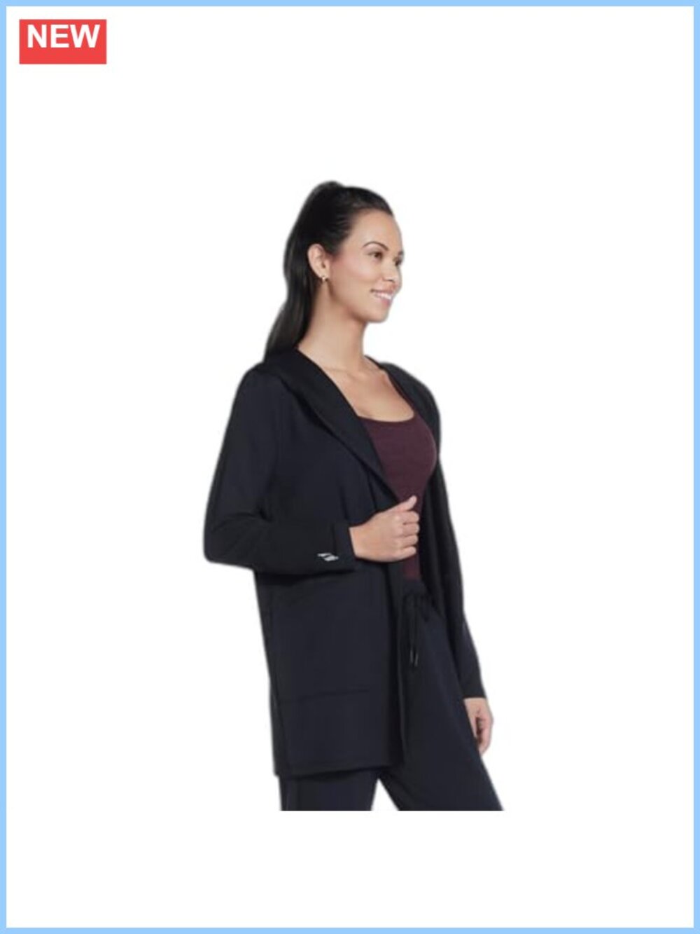 Skechers Restful Hoodigan French Terry Cardigan Hooded Sweater
